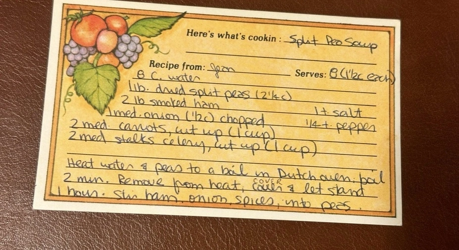 handwritten recipe cards vintage